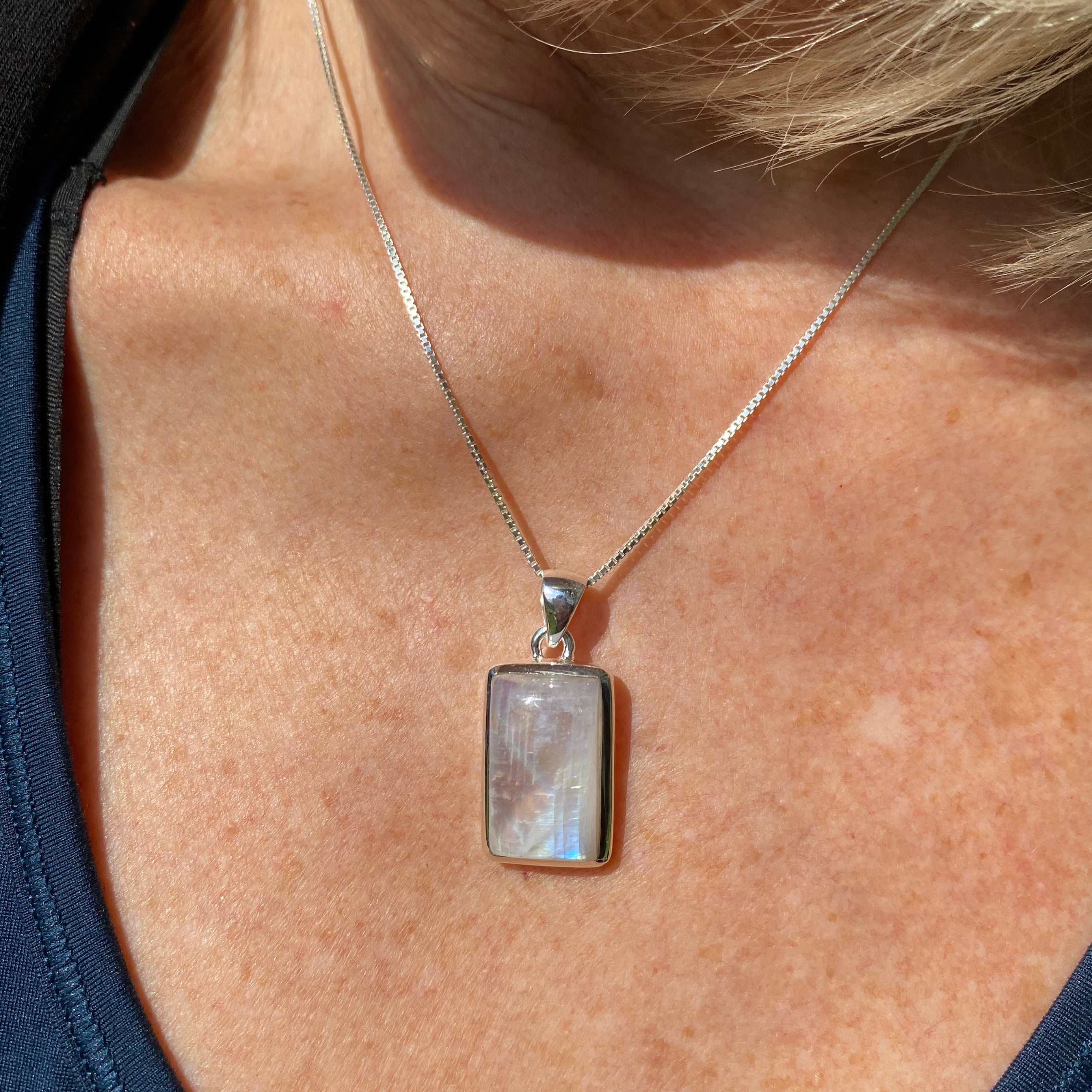 Moonstone Rectangular Pendant